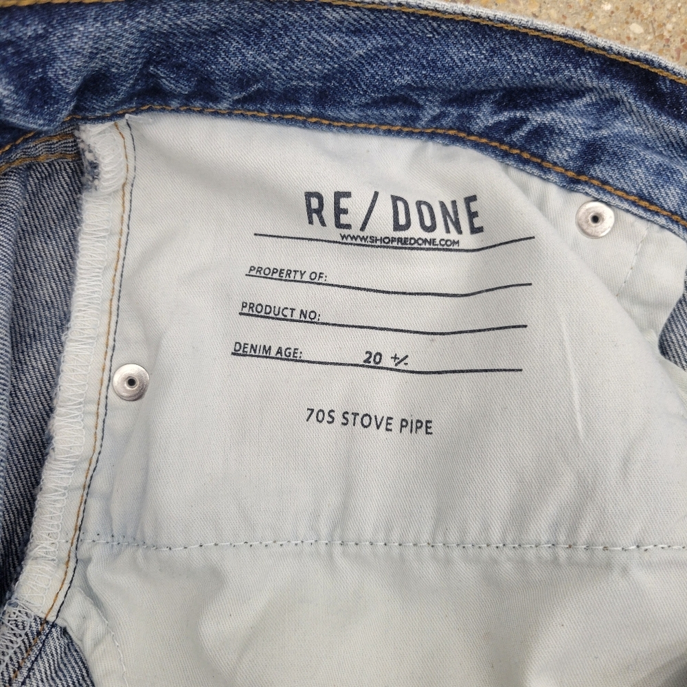 Re/Done Blue Boyfriend Jeans - Picture 6 of 11